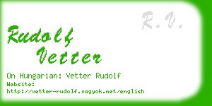 rudolf vetter business card